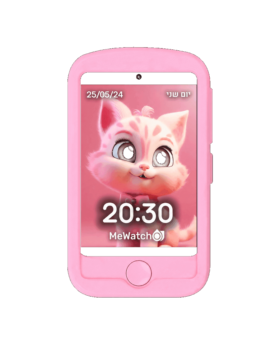 MeWatch FirstPhone — כיסוי ורוד · מיה · החתולה